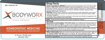 4oz Bottle Label (Bodyworx Label 2017.1.23)